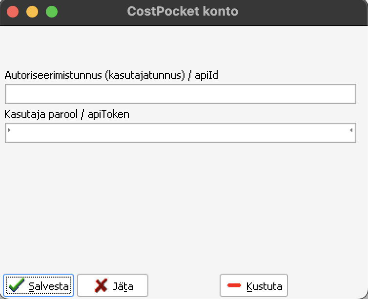 AccountsStudio CostPocket konto