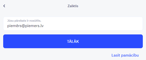 Zalktis e-pasta ievade