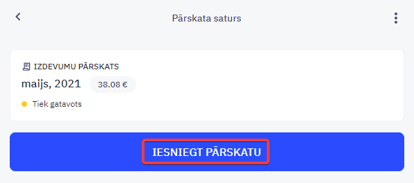 Iesniegt pārskatu